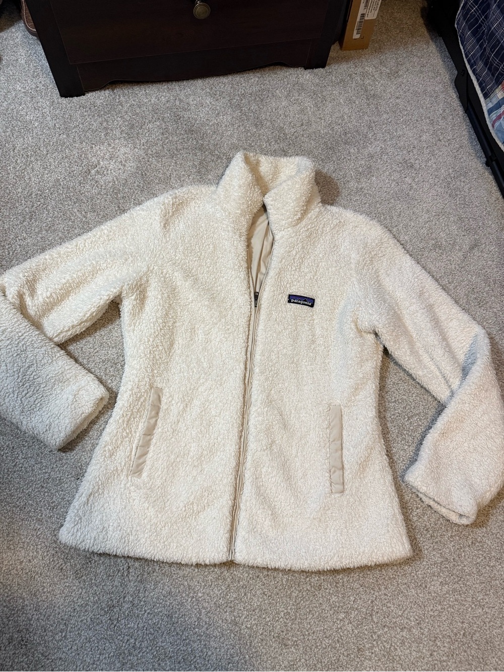Patagonia Cream Teddy Fleece Jacket for Women